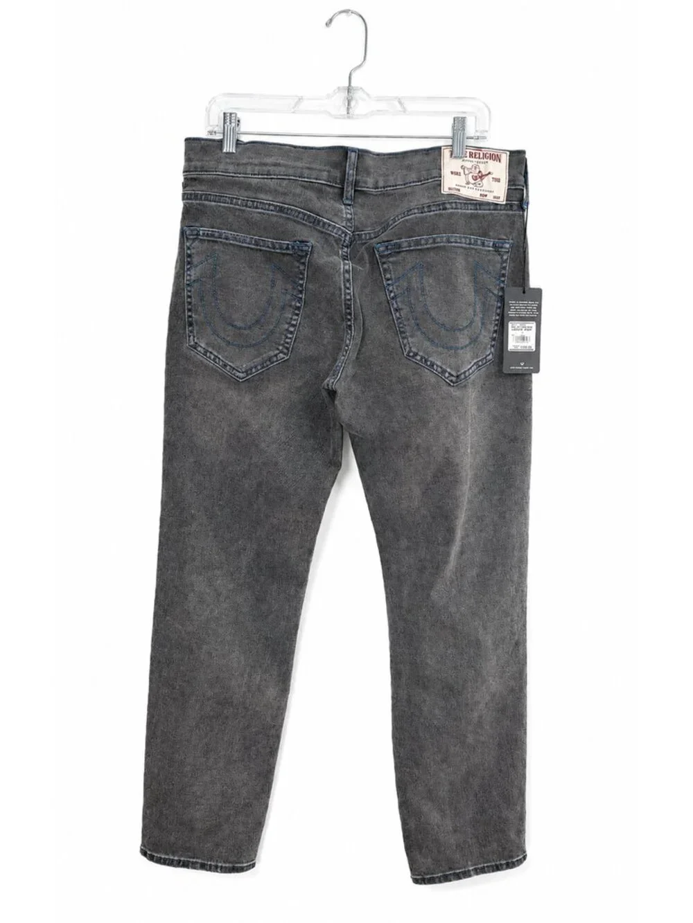 True Religion Men’s Geno Relaxed Slim Grey Phantom Jeans Size 32 NWT